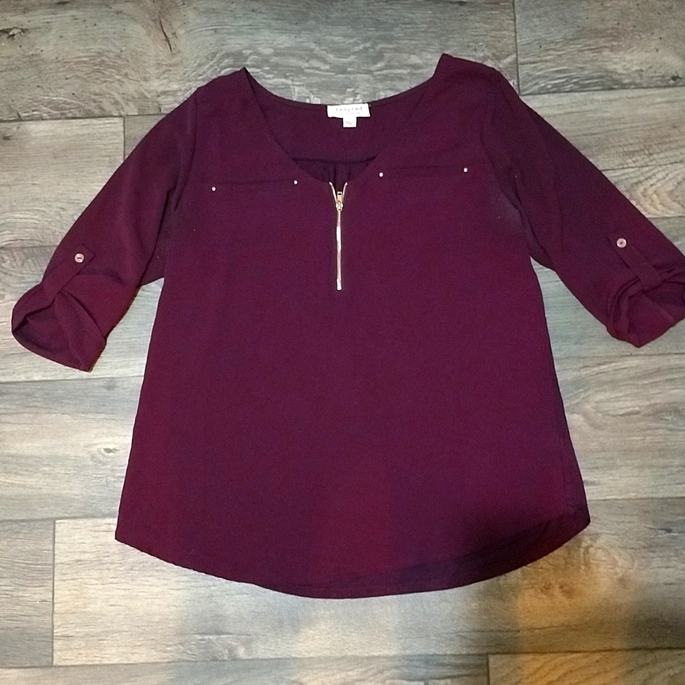 Burgundy blouse